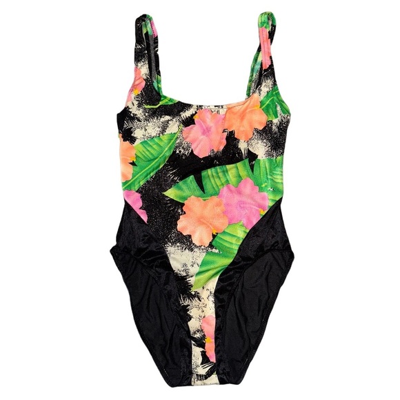 Vintage One Piece Floral Swimsuit Size 13/14 - Picture 1 of 9